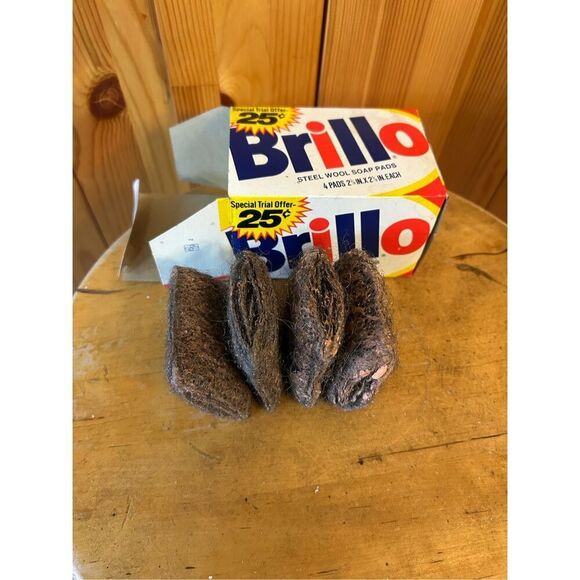 Vintage Box of 4 Brillo Steel Wool Soap Pads Dial Corporation (8552) - Picture 7 of 7